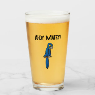 Verre Perroquet pirate de dessin animé « Ahoy Matey », p