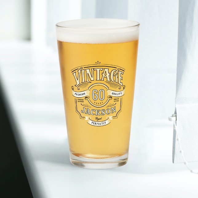 Verre Personalized Any Age Vintage Aged To Perfection (Personalized Any Age Vintage Aged To Perfection Glass)