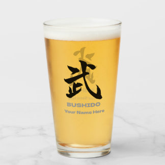Verre Personalized BUSHIDO 武 Kanji Beer Mug