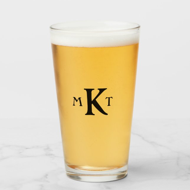 Verre Personnalisé avec vos initiales (Devant (rempli))