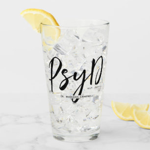Verre Personnalisé Elegant PsyD Docteur en Psychologie