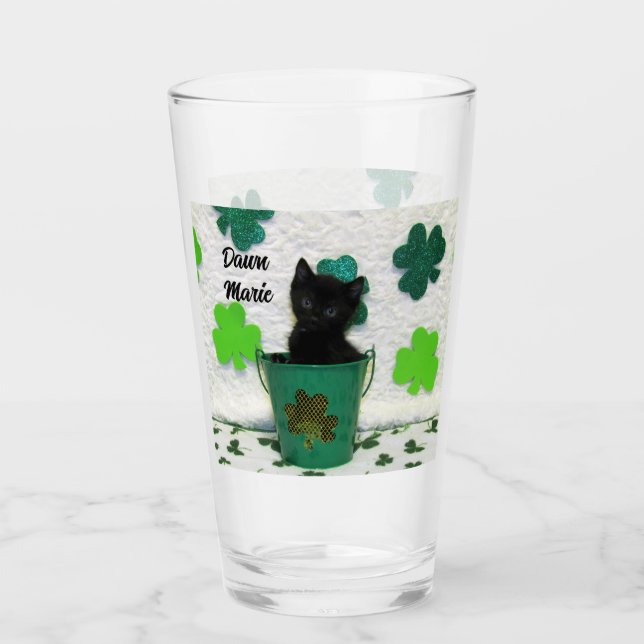 Verre Personnalisé - Jack the Cat's Saint Patrick's Day (Devant)