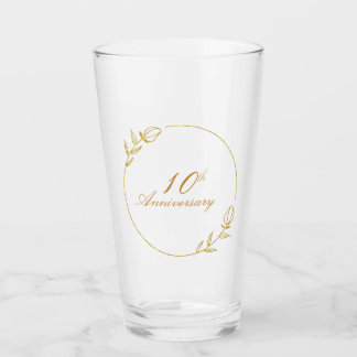 Verre Personnalise l'anniversaire avec un cadre doré
