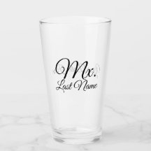 Personnalisé M/Mme/Mme/Mx/Dr Pint Glass