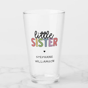Verre Personnalisé Nom Little Sister Cute Personnalisé