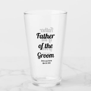 Verre personnalisé pour le père du marié