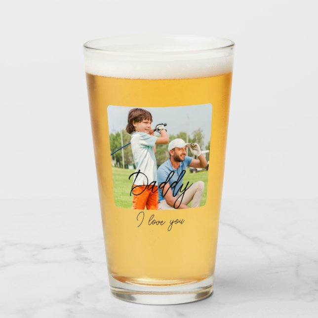 Verre Personnalisé Premier Fête des pères Cute Minimalis (Devant (rempli))