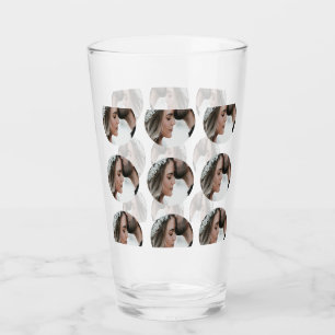 Verre personnalisé simple ajouter circulaire photo colla