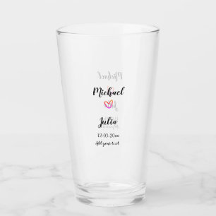 Verre personnalisé simple minimal ajoutez votre nom roug