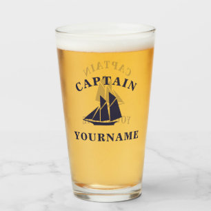 Verre personnalisé Tumbler du capitaine de bateau 