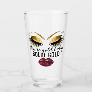 Verre Personnalisé Vous Êtes Gold Girl Power Maquillage