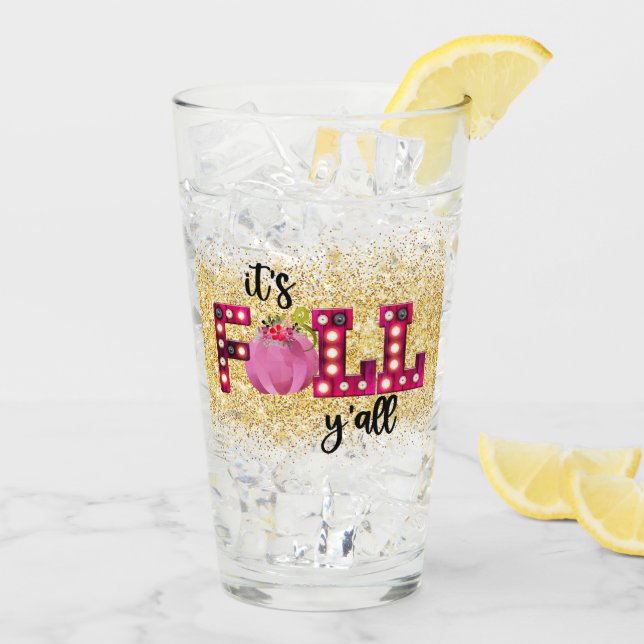 Verre Personnaliser d'automne de Neon (Dos glace)