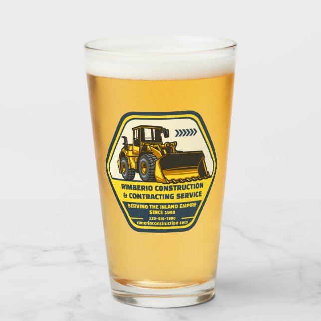 Verre Personnaliser Générique Construction Contrat (Devant (rempli))