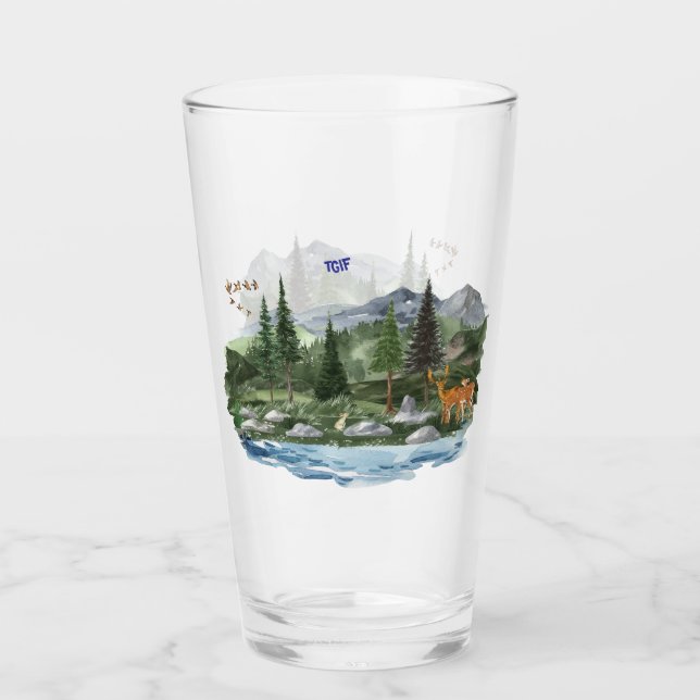 Verre Personnaliser Mountain High Wildlife (Devant)