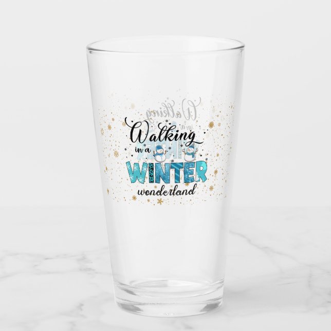 Verre Personnaliser Winter Wonderland (Devant)
