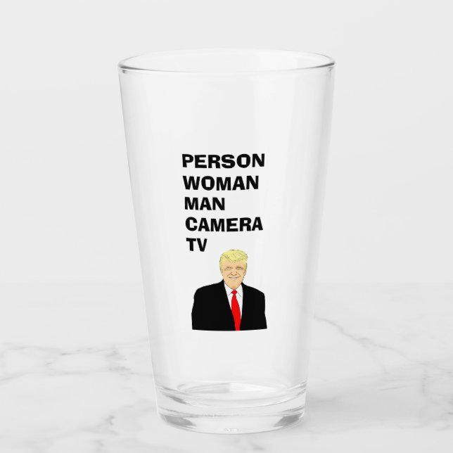 Verre Personne Femme Homme Camera TV Drôle Trump (Devant)