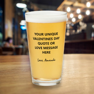 Verre Petit ami personnalisé Valentine's Day Devis Bière