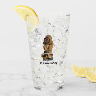 Verre Petit bébé singe ajouter Nom Glass