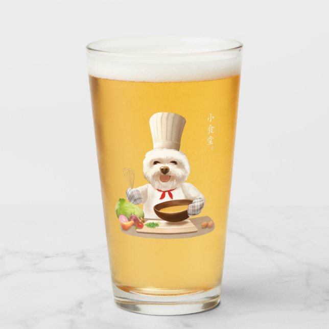 Verre Petit Chef Bichon : Art culinaire asiatique de cui (Devant (rempli))