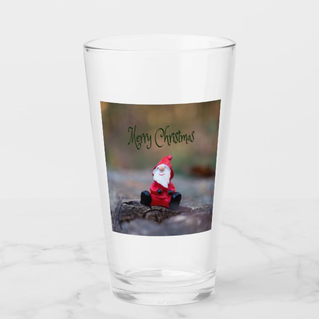 Verre Petit Père Noël Clause Joyeux Noël (Devant)