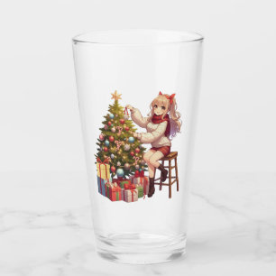 Verre Petite fille Anime tailler l'arbre