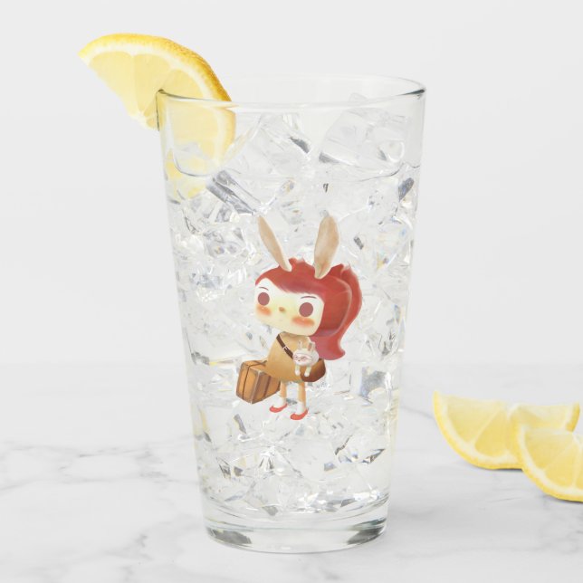 Verre Petite fille perdue dans la forêt (Devant glace)