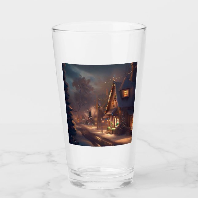 Verre Petite ville de Noël 2 (Devant)