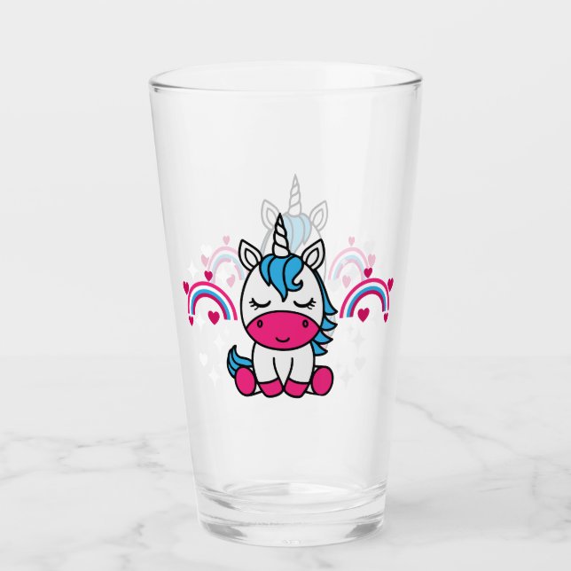 Verre Petites filles Unicorn Pony (Devant)