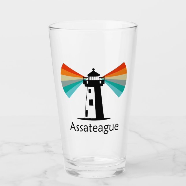 Verre Phare d'Assateague Virginia Arc-en-ciel (Devant)