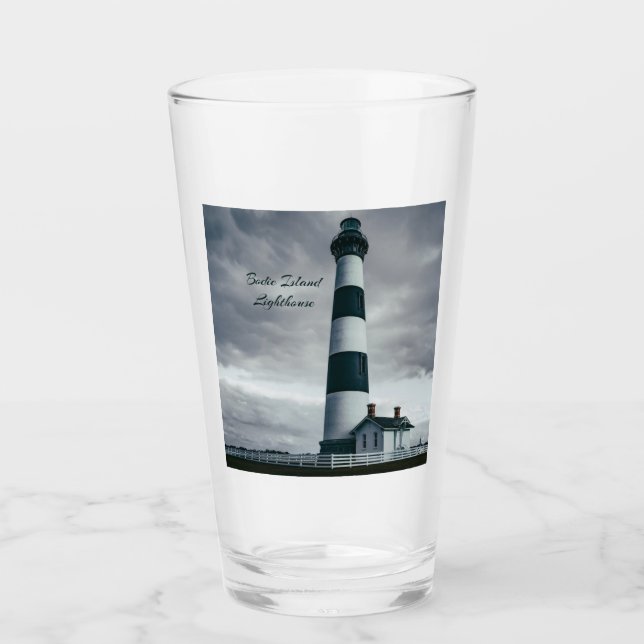Verre Phare de Bodie Island noir et blanc (Devant)