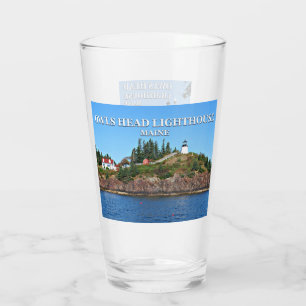 Verre Phare de Owls Head, Maine Pint Glass