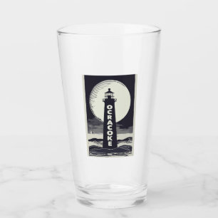 Verre Phare d'Ocracoke Lune de Caroline du Nord