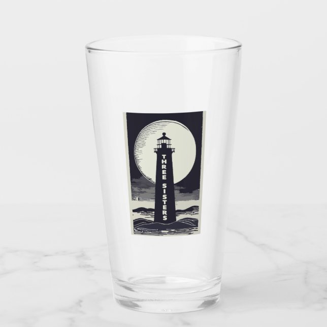 Verre Phare Trois Soeurs Massachusetts Lune (Devant)