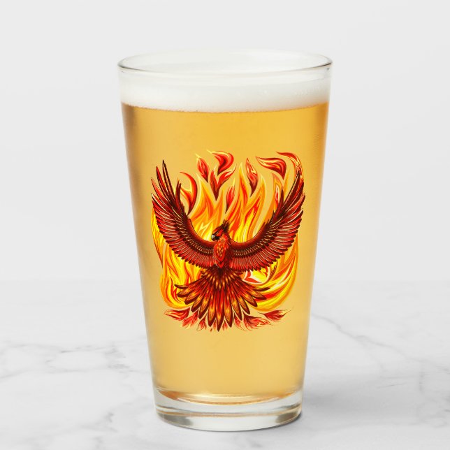 Verre Phoenix mythologique immortelle Créature (Devant (rempli))