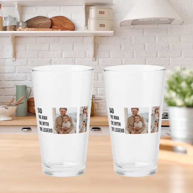 Verre Photo Collage moderne | Cadeau papa (Créateur téléchargé)