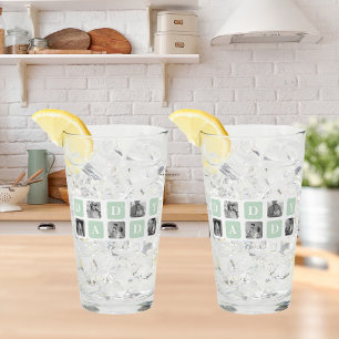 Verre Photo Collage moderne Mint & Happy FathersDay Cade
