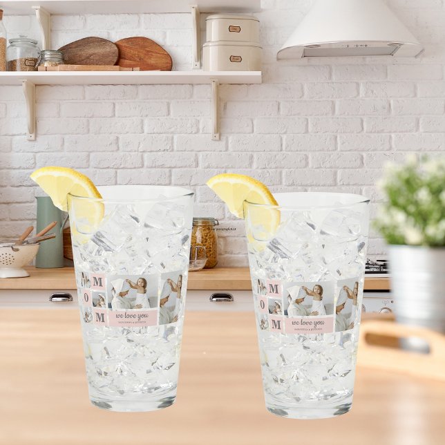 Verre Photo de collection moderne Best Mom Ever Pink Cad (Créateur téléchargé)