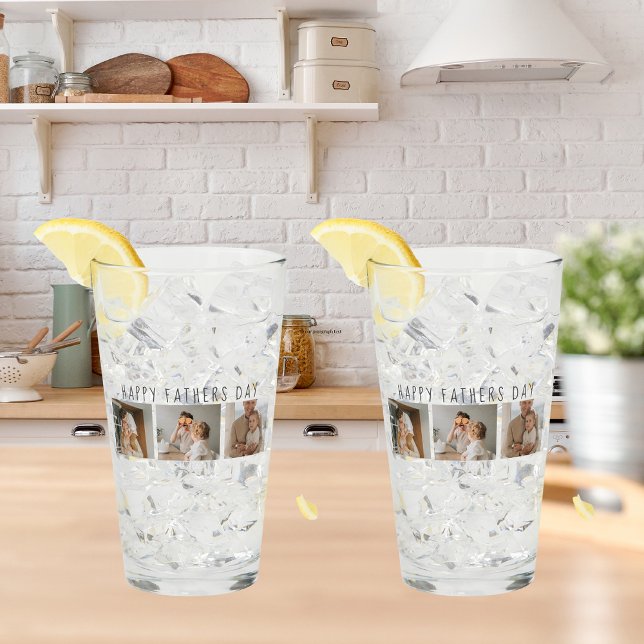 Verre Photo de collection moderne et Fête des pères heur (Créateur téléchargé)