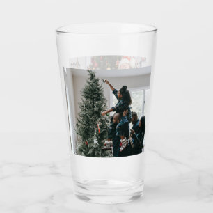 Verre Photo de Noël de famille personnalisé recto verso