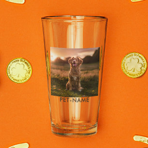 Verre Photo personnalisée avec le nom de votre chien