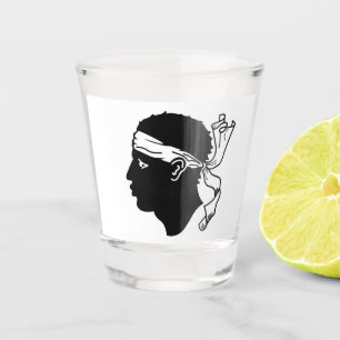 Verre photographié patriotique avec drapeau de la