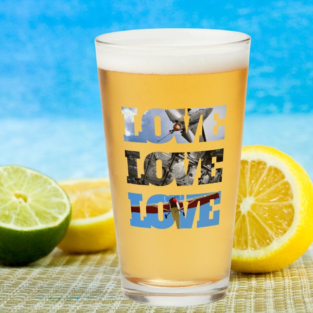 Verre Photos d'avion dans le cadre LOVE, Aviation Simple (Créateur téléchargé)