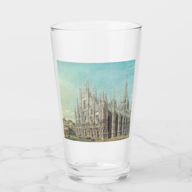 Verre Piazza del Duomo à Milan par Carlo Bossoli (Devant)