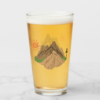 Verre Pics de canyon et soleil en spirale | Paysage mini
