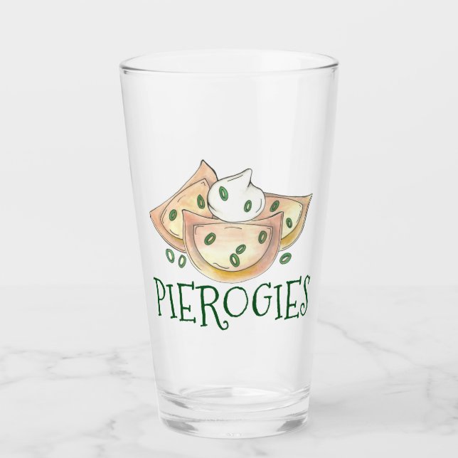 Verre Piérogies Polonais Pommes de terre avec crème aigr (Devant)