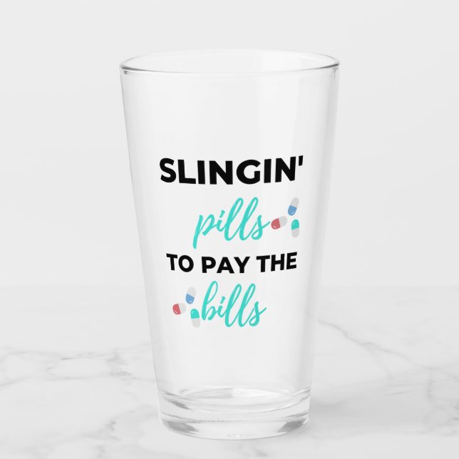 Verre Pilules de slingin pour payer les factures 2 (Devant)