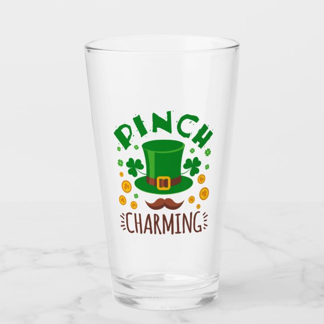 Verre Pinch Charming Funny Jour de la Saint Patrick Homm (Devant)