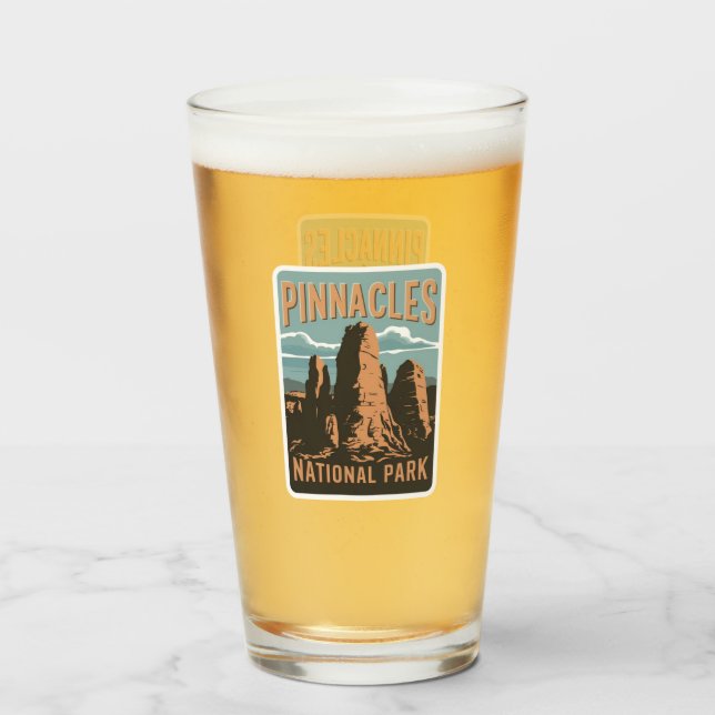 Verre Pinnacles National Park California Retro (Devant (rempli))
