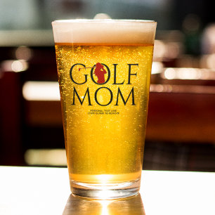 Verre Pint rouge Cool tendance "GOLF MOM"