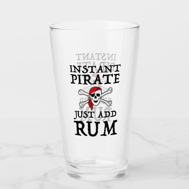 Verre Pirate instantanée - Juste Ajouter du rhum (Devant)